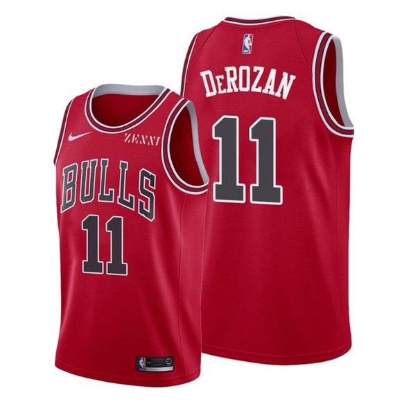 Men's Chicago Bulls #11 DeMar DeRozan Red Stitched Basketball Jersey